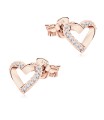 Lovely heart with CZ Silver Stud Earring STS-5141